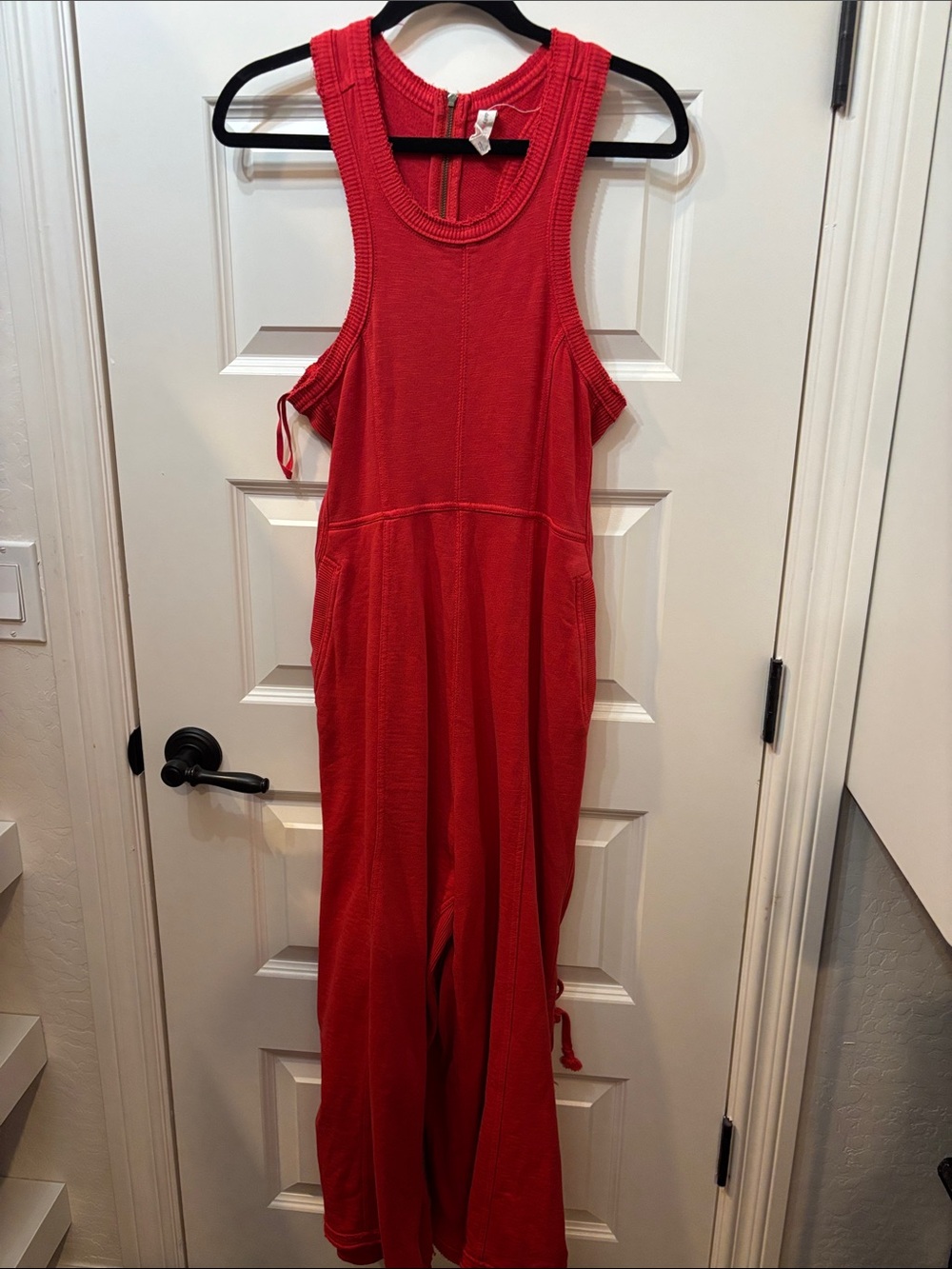 Red Sleeveless Jumpsuit